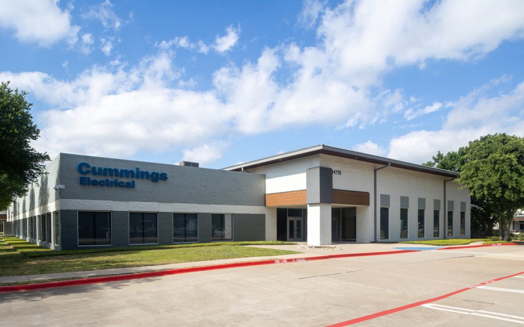 Exterior of the 67,326 square foot Cummings Electrical headquarters in Fort Worth