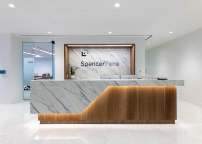 Interior of the 22,622 square foot Spencer Fane office in the Dallas Arts Tower