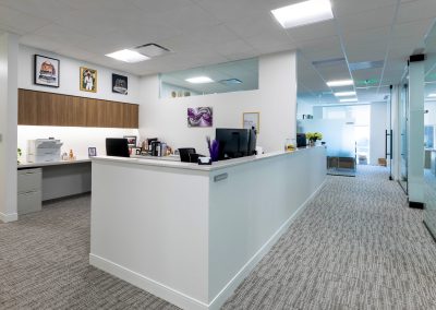 Interior of the 22,622 square foot Spencer Fane office in the Dallas Arts Tower