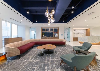 Interior of the 22,622 square foot Spencer Fane office in the Dallas Arts Tower
